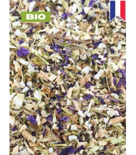 Mauve BIO, malva sylvestris, tisane de mauve - partie aérienne coupée, plantes en vrac - Herboristerie & Phytothérapie