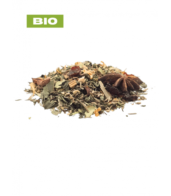 Tisane respiration N°2 BIO état grippal, plantes en vrac