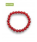 Bracelet cornaline en pierre naturelle - Perles rondes