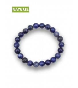 Bracelet sodalite en pierre naturelle - Perles rondes - Bijoux énergétique